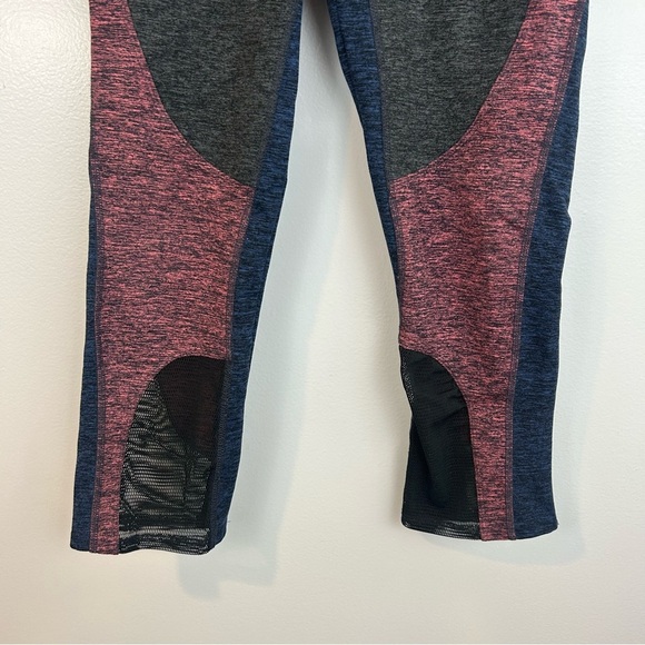 Free People /Free Movement Dylan Heathered Jersey/Mesh Cropped Leggings Size S - Picture 6 of 10